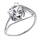 Серебряное кольцо с фианитом (арт. 7501/0779.10) – изображение 2