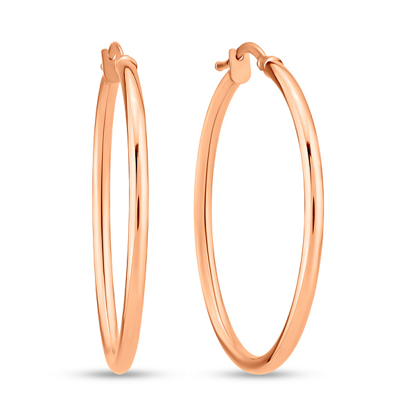 Серьги-кольца из красного золота (арт. 100742/30) – изображение 1