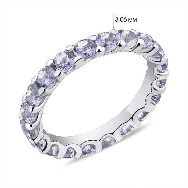 Серебряное кольцо с фиолетовыми альпинитами (арт. 7501/6000аф) – изображение 2