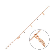 Фото Золотий браслет з підвісками і фіанітами (арт. 326971ч)