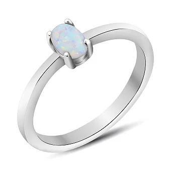 Серебряное кольцо с опалом (арт. 7501/4672/2Поб)