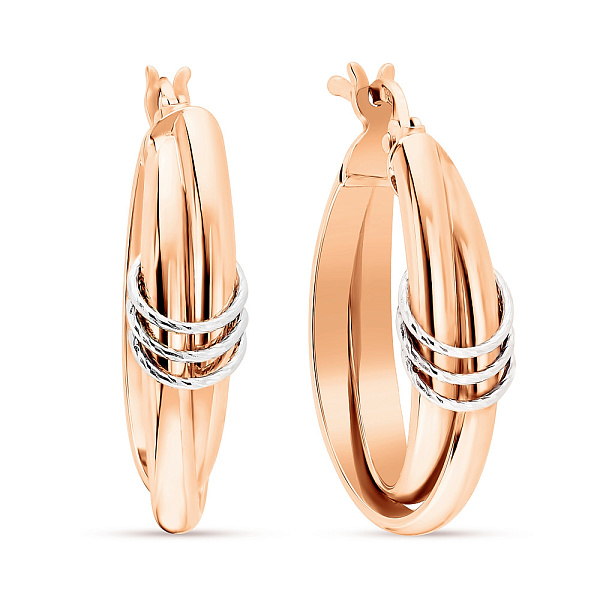 Золотые сережки-конго (арт. 105276/20кб) – изображение 1