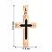 Крестик из красного золота с эмалью (арт. 424950еч) – изображение 4