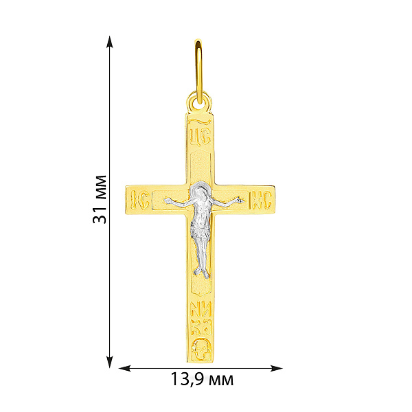Крестик Оберег из желтого золота (арт. 501588ж) – изображение 3