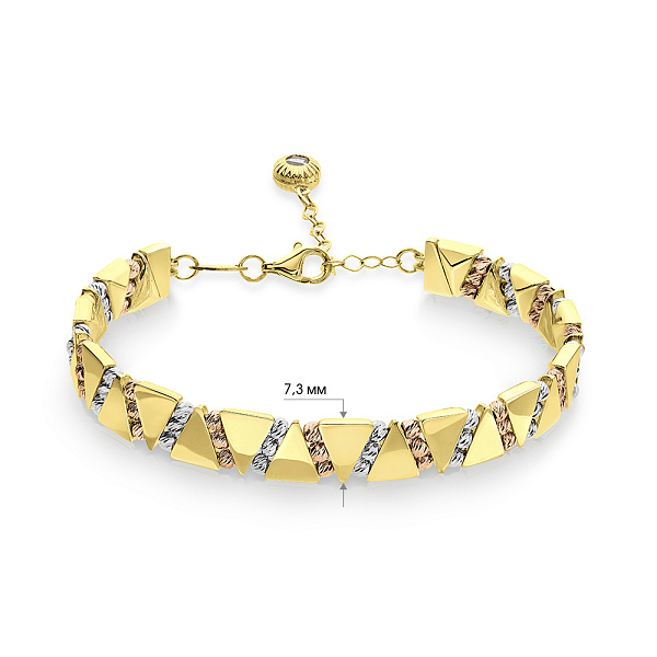 Браслет Francelli из комбинированного золота (арт. 326123жбк) – изображение 4