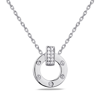 Серебряное колье с фианитами (арт. 7507/1780)