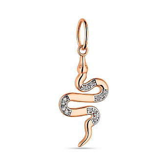 Кулон из красного золота "Змея" (арт. 424099)