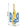 Підвіс з жовтого золота Тризуб-Герб України з синьою і жовтою емаллю (арт. 440582же) – зображення 2
