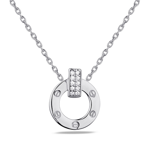 Серебряное колье с фианитами (арт. 7507/1780) – изображение 1