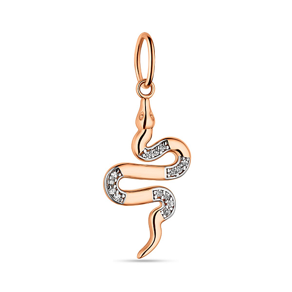 Кулон из красного золота "Змея" (арт. 424099) – изображение 1