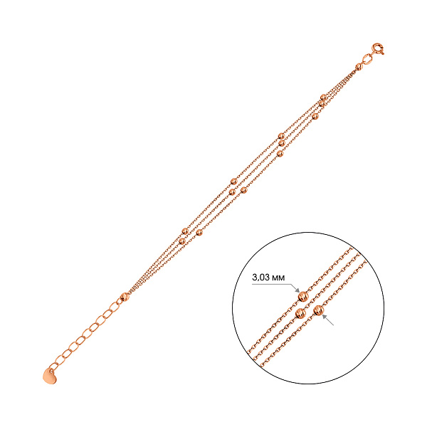 Золотой браслет без камней (арт. 340066) – изображение 2