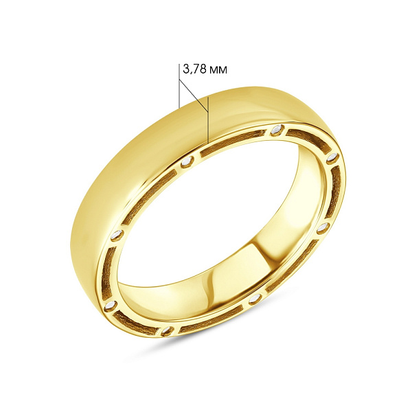 Золотое кольцо с фианитами (арт. 154858ж) – изображение 2