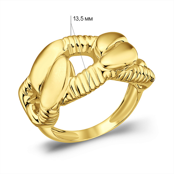 Каблучка з жовтого золота  Francelli (арт. 156656ж) – зображення 3