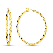 Золотые серьги-кольца без камней (арт. 108452/60ж)