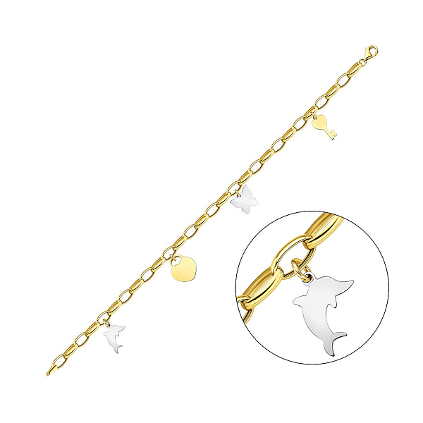 Браслет з жовтого і білого золота (арт. 325186жбП4) – зображення 1