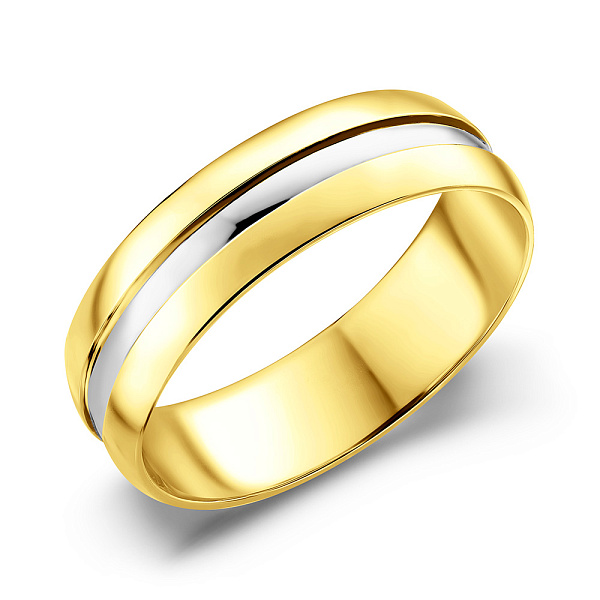 Обручка Європейка з комбінованого золота (арт. 239188ж) – зображення 1