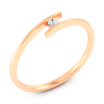 Фото Кольцо из золота с бриллиантом (арт. К011711)