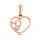 Підвіска з червоного золота Два серця з фіанітом (арт. 440559) – зображення 1