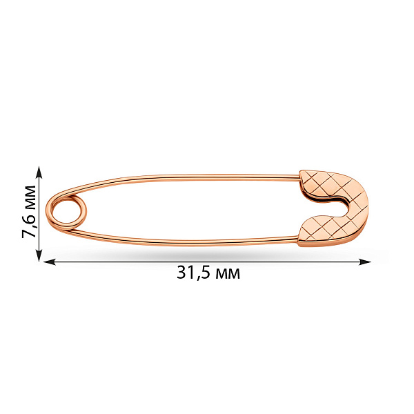 Золотая булавка с алмазной гранью (арт. 360109) – изображение 3