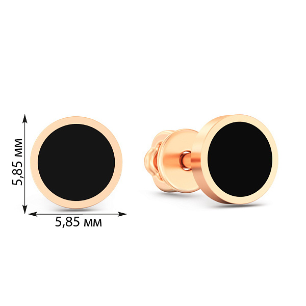 Золотые серьги с эмалью Lu’na (арт. 111274еч) – изображение 5