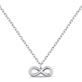 Фото Срібне кольє Нескінченність (арт. 7507/1864)