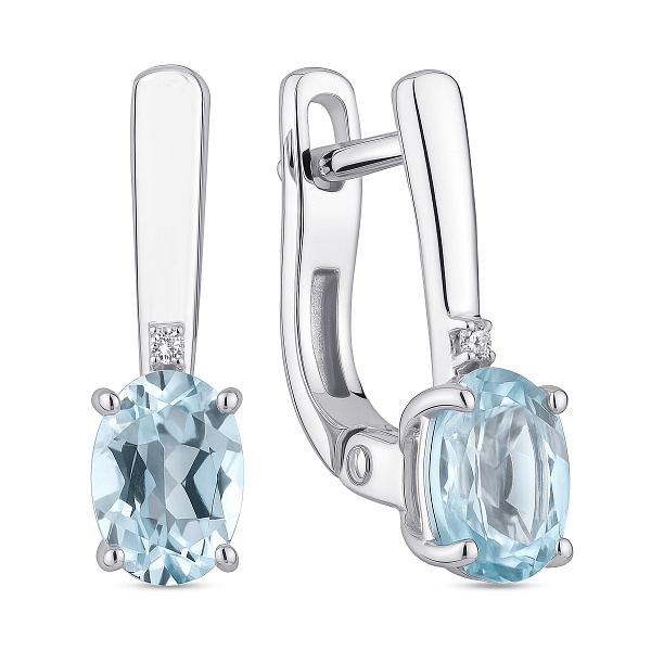 Серебряные серьги с топазом (арт. 7502/2188346Пг) – изображение 1
