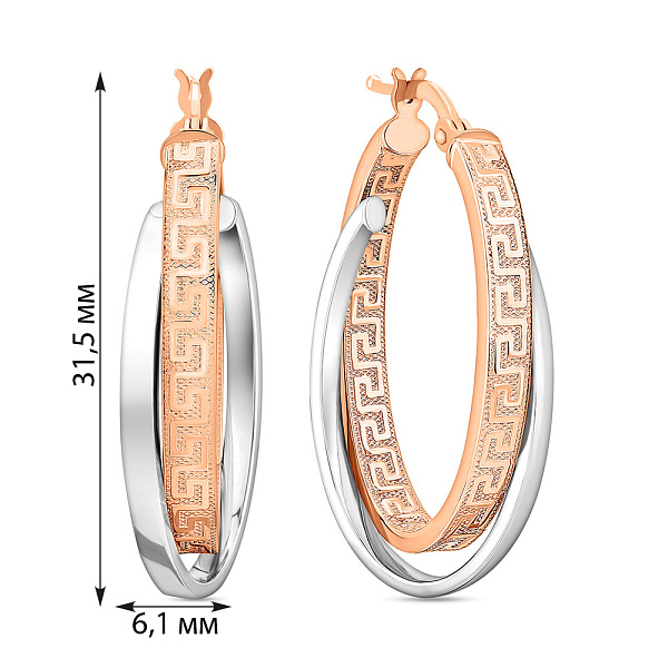 Золотые серьги Олимпия (арт. 109415/35кб) – изображение 2