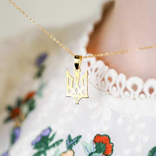 Подвес из желтого золота Герб Украины-Трезубец (арт. 440747ж) – изображение 2