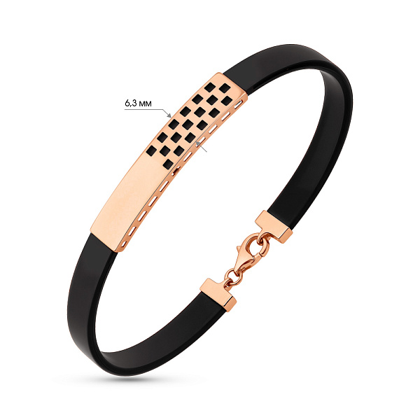 Браслет из каучука с золотыми вставками (арт. 3261380) – изображение 2