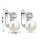 Срібні сережки з перлами та фіанітами (арт. 7502/2187219жб) – зображення 4