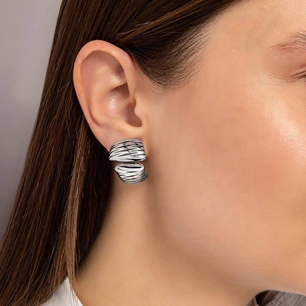 Серьги из белого золота Francelli (арт. е1091844б) – изображение 2