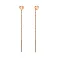 Золотые серьги-протяжки с фианитами (арт. 108578) – изображение 1