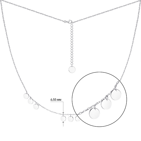 Серебряное колье «Монеты» (арт. 7507/1080) – изображение 2