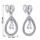 Серебряные серьги-подвески с фианитами (арт. 7518/6224) – изображение 2