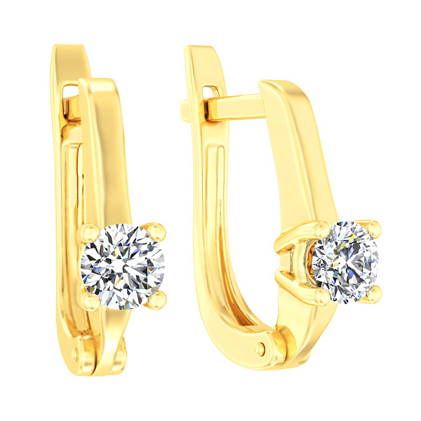 Золоті сережки з фіанітом (арт. 115800ж) – зображення 1