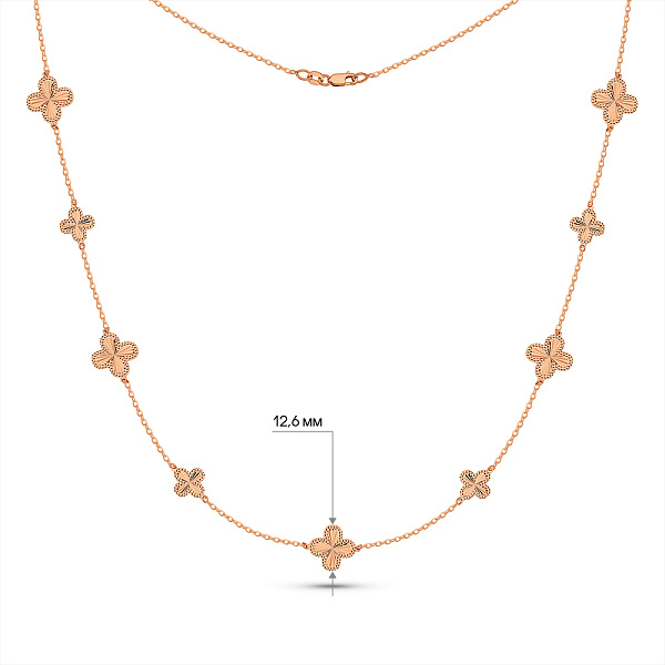 Золотое колье Клевер (арт. 352992) – изображение 5