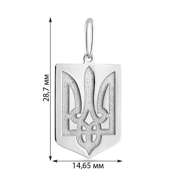 Золотой подвес Герб Украины-Трезубец (арт. 440898б) – изображение 2