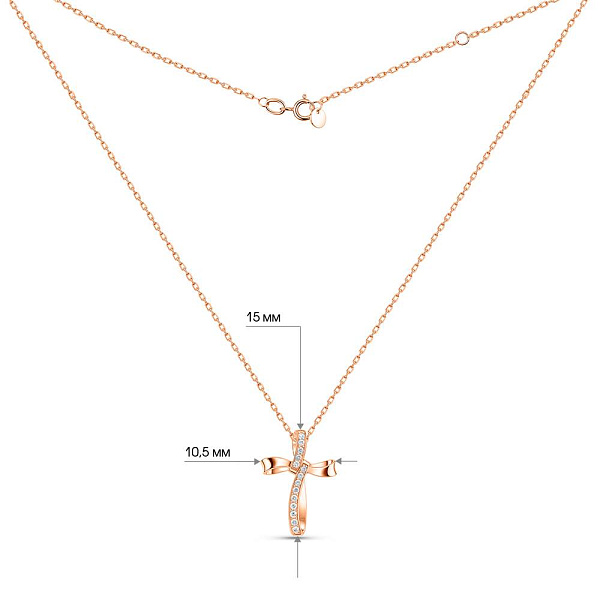 Золоте кольє з діамантами (арт. Ц011468005) – зображення 3