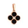 Подвеска из красного золота с фианитом и ониксом (арт. 441202о) – изображение 1