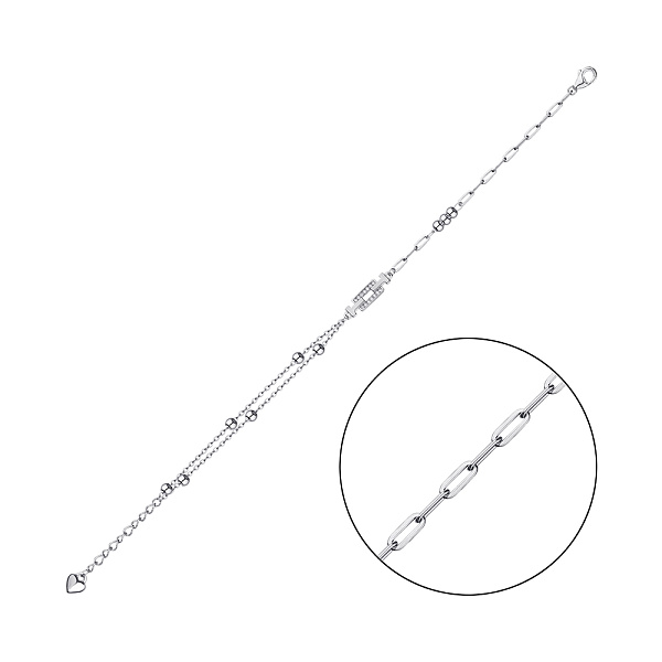 Серебряный браслет с фианитами (арт. 7509/4461) – изображение 1