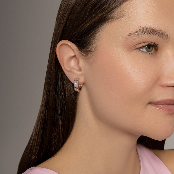Серебряные серьги-конго (арт. 7502/10155/15) – изображение 4