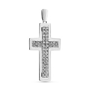 Золотий підвіс-хрестик з фіанітами (арт. 421528б)