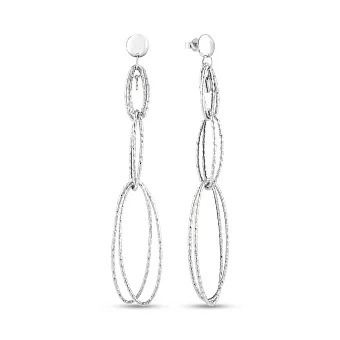 Длинные серьги Francelli из белого золота (арт. 1091209б)