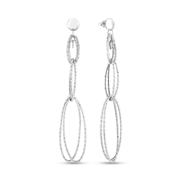 Длинные серьги Francelli из белого золота (арт. 1091209б) – изображение 1