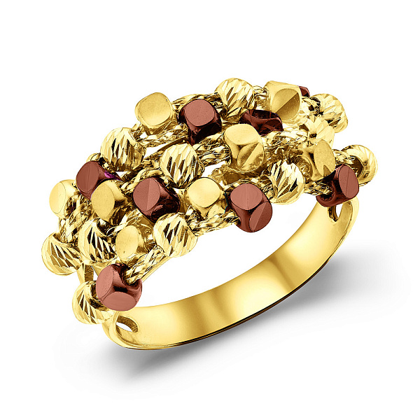 Массивное кольцо из желтого золота Francelli (арт. 156217жкр) – изображение 1