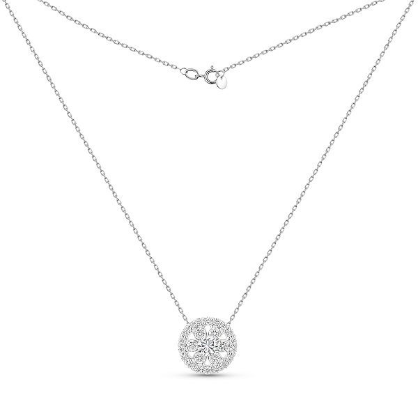 Кольє з білого золота з діамантами (арт. Ц011186020б) – зображення 2