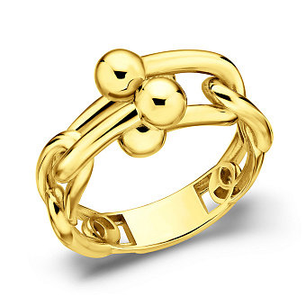 Кольцо из желтого золота без камней (арт. 156549ж)