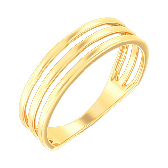 Фото Золотое тройное кольцо (арт. 140803ж)