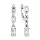 Серебряные серьги с подвеской с фианитами (арт. 7502/10492) – изображение 1