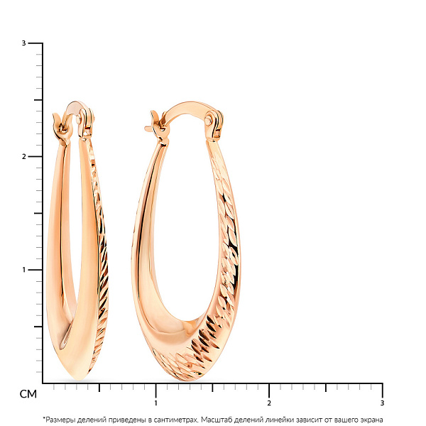 Серьги из красного золота (арт. 107658/25) – изображение 2